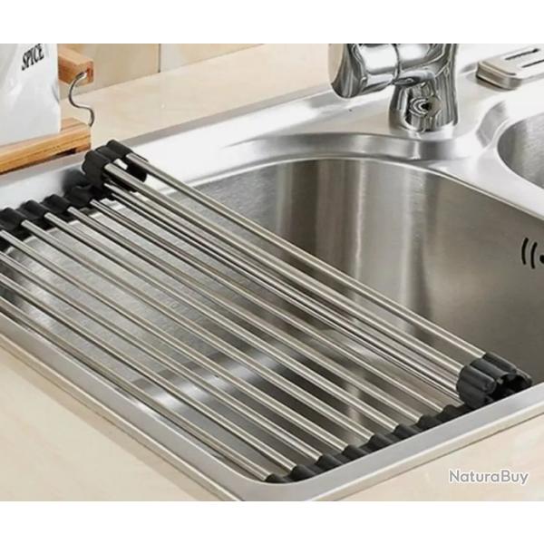 �gouttoir Pliable Antid�rapant - Passoire & Repose Plat - 37 x 23 cm