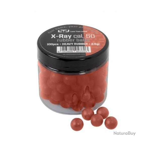 opdef! Billes caoutchouc LTL x ray lourde cal.50 par 100