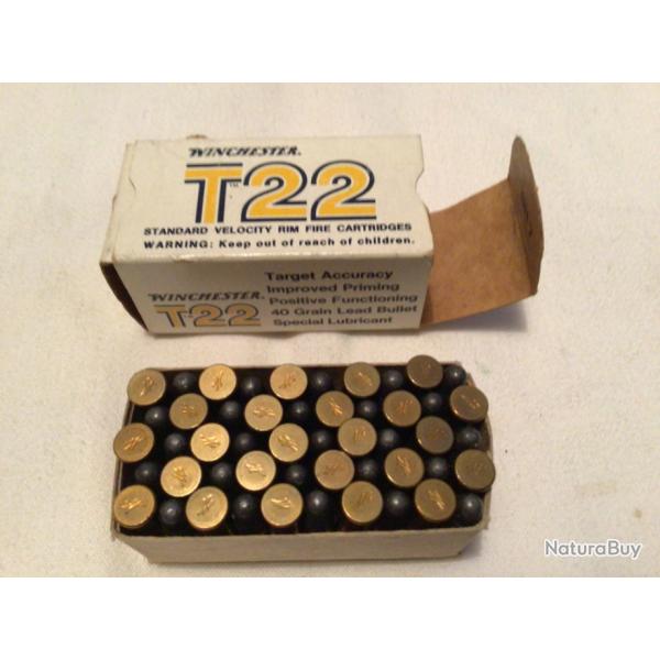 Belle bo�te de 50 munitions T 22 winchester 22LR