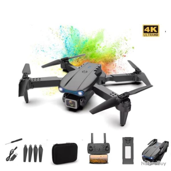 Drone Pliable E99Pro HD 4K - Cam�ra WiFi FPV, Quadricopt�re avec �vitement d'Obstacles et Photo