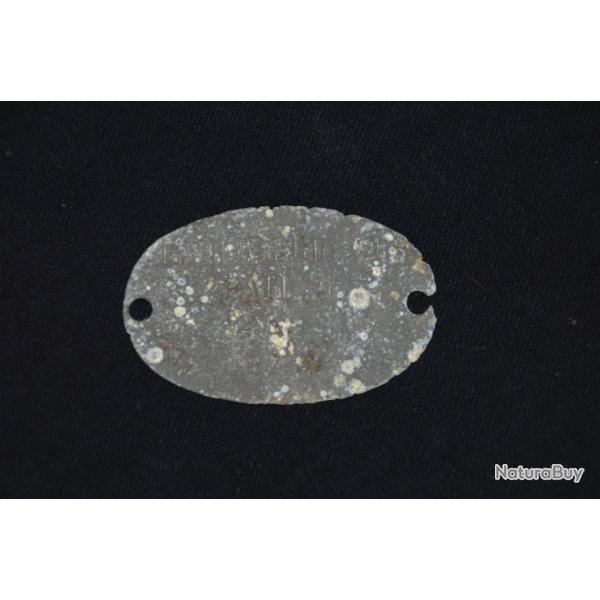 PLAQUE D'IDENTITE ALLEMANDE Mle1878-LANDW.BRIG.ERS. BATL.9. 2.K. 87- 1�WW-GUERRE 1914/1918