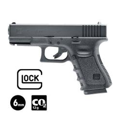 PISTOLET GLOCK 19 Noir - Culasse fixe - 6 mm BB - CO&sup2; 2J Arme seule