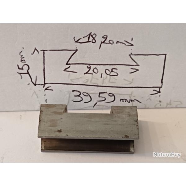 SOCLE BRUT POUR HAUSSE CARABINE PETIT CALIBRE
