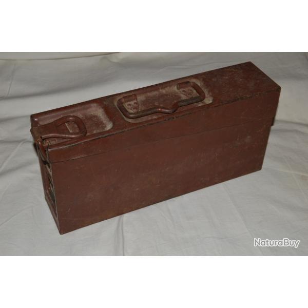 CAISSE A MUNITIONS VIDE MOD.1939 POUR MITRAILLEUSE MG.34 & MG42-PROVENANCE MIRECOURT (VOSGES)