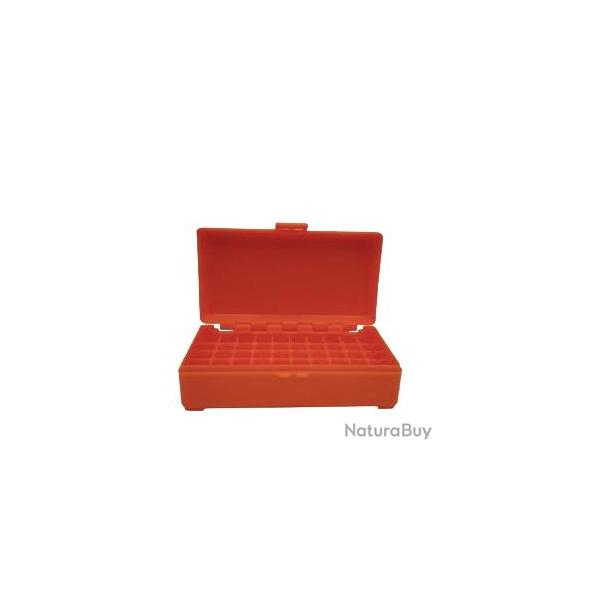 BOITE DE RANGEMENT ORANGE 50 MUNITIONS CAL 9MM