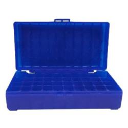 BOITE DE RANGEMENT BLEUE 50 MUNITIONS CAL 357