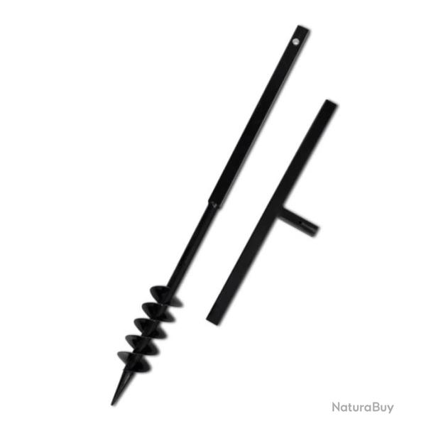 Tari�re de Sol Manuelle avec M�che 80 mm - Acier Noir