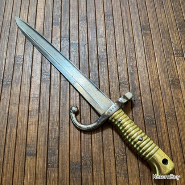 POIGNARD DE TRANCH�E SUR BA�ONNETTE 1866 DE LA MANUFACTURE IMP�RIALE DE SAINT ETIENNE MAI 1868