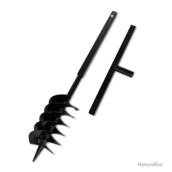 Tarire de Sol Manuelle avec Mche 150 mm - Acier Noir