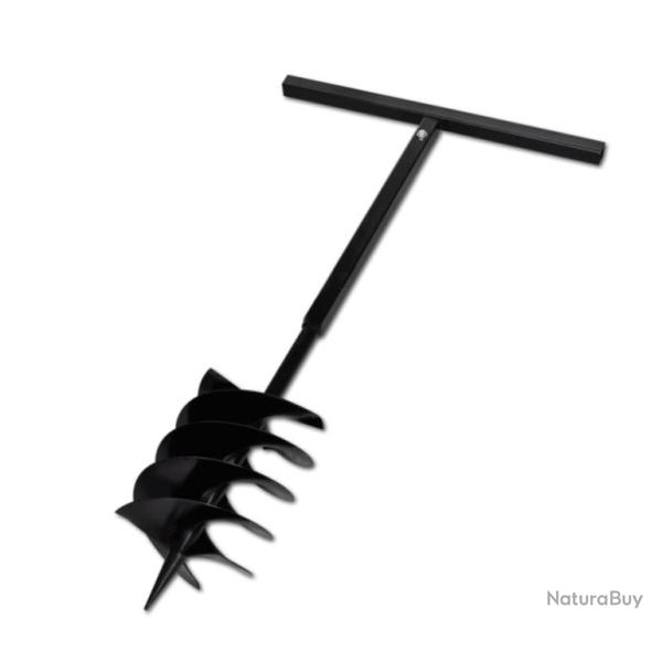 Tarire de Sol Manuelle avec Mche 200 mm - Acier Noir