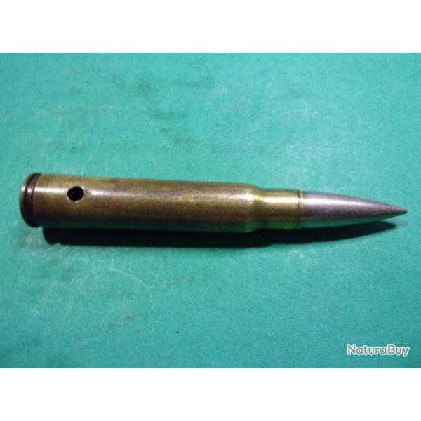 1 Munition 7,92x57 1936 marquage:( 36 DZ 67 Aigle ) �tui laiton balle blind�e nickel neutralis�e