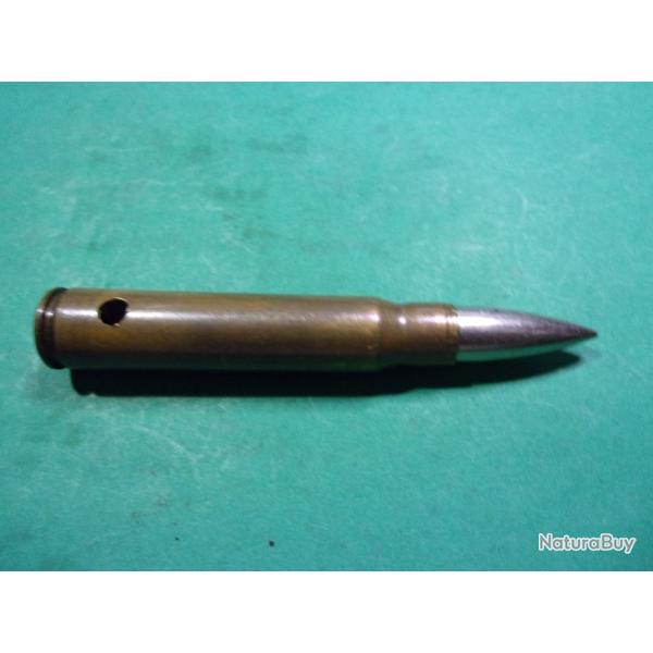 1 munition 7,92x57 1936 marquage;(Z VI 1936) �tui laiton balle blind�e nickel�e neutralis�e