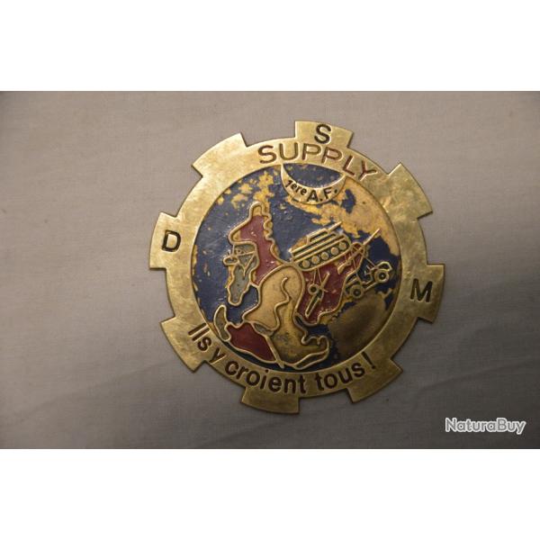 INSIGNE DIRECTION DU MATERIEL 1� ARMEE FRANCAISE-SUPPLY-LIBERATION 1943/1945