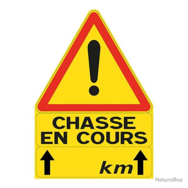 Triangle signalisation chasse en cours TU SANS