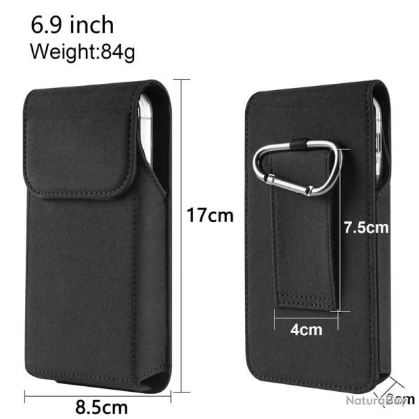 Coque Etui Ceinture Housse AntiChoc pour Smartphone, Modele: I