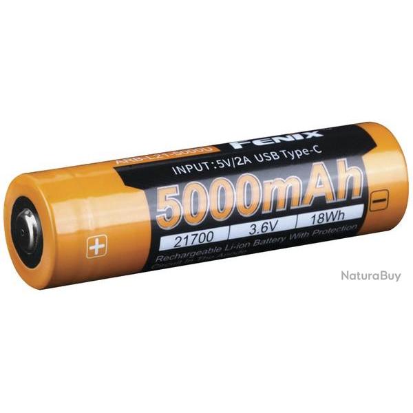 ACCU RECHARGEABLE USB FENIX MOD. 21700 3,6V 5000 MAH