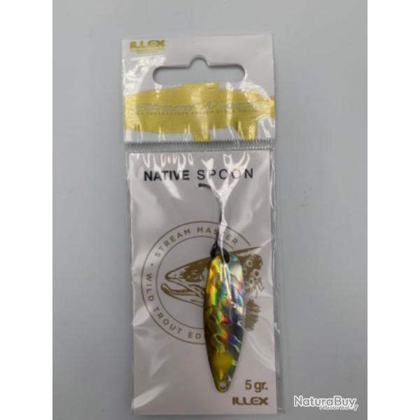 Cuiller Ondulante Illex Native Spoon 7g golde argent