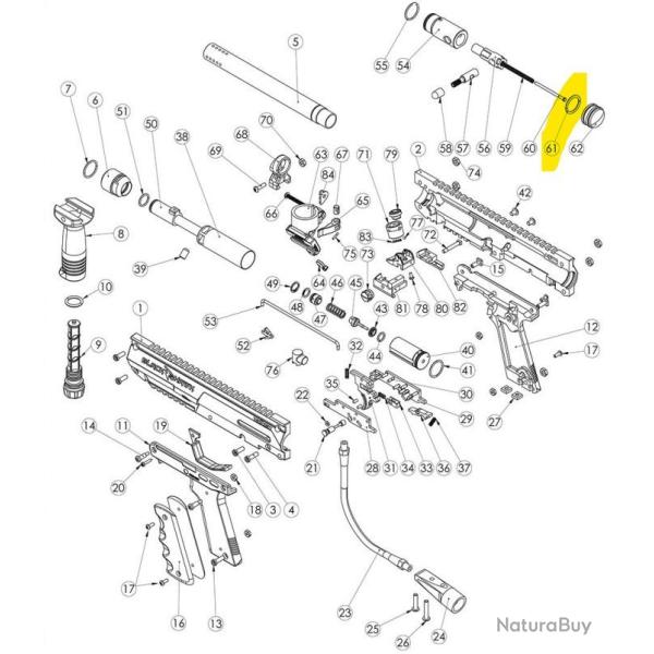 Joint Bumper Arriere - SW1 Valken 61
