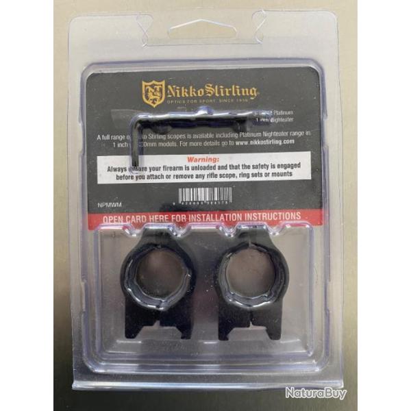 Colliers collier NIKKO STIRLING pour lunette  avec objectif de 32 � 42 mm