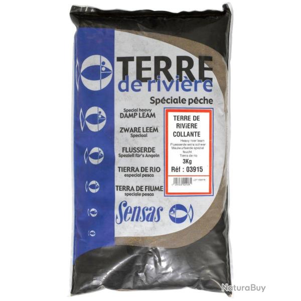 SENSAS FARINE TERRE DE RIVI�RE COLLANTE 3KG SENSAS