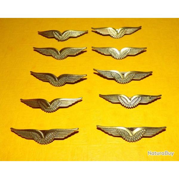 LOT DE 10 INSIGNES DE CALOT DE L'ARMEE DE L'AIR ALLEMANDE DE LA PERIODE 1950/1960 ,�ETAT NEUF  VOIR
