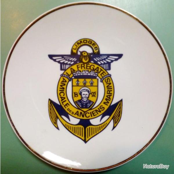 AMICALE des ANCIENS MARINS LA FREGATE Assiette Comm�morative MARINE Porcelaine LIMOGES Couty