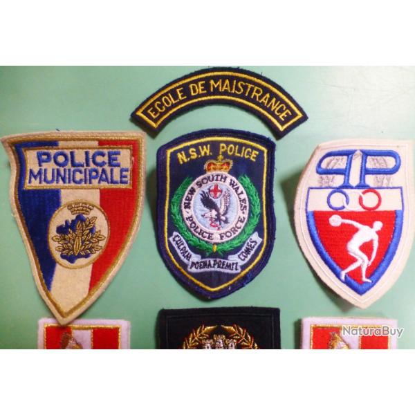 �cole de MAISTRANCE Lot 6 INSIGNES MILITAIRE ARM�E Militaria �cusson POLICE Patch � coudre