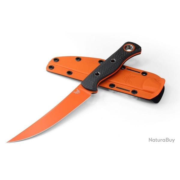 Benchmade  15500OR-2 Meatcrafter Couteau � lame fixe CPM-S45VN, Carbonfiber