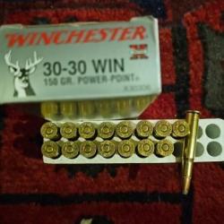 39 munitions de 30-30 Winchester Super X (2 bo&icirc;tes diff&eacute;rentes)
