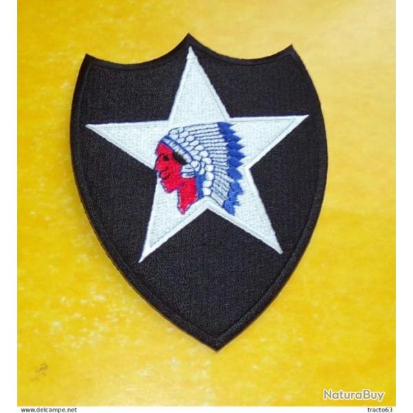 TISSU PATCH : 2 DIVISION INFANTERIE AMERICAINE   La 2 division d'infanterie am�ricaine de l'United S