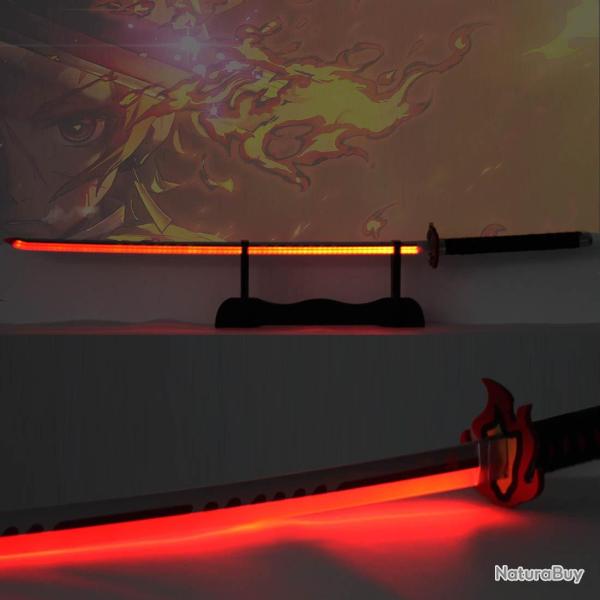 Katana Mingshao � LED en Bois de Tanjiro Kamado Demon Slayer