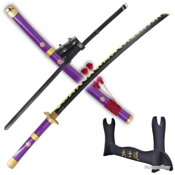 Pack Katana Manga Cosplay One Piece Enma Zoro Roronoa + Ceinturon + Support