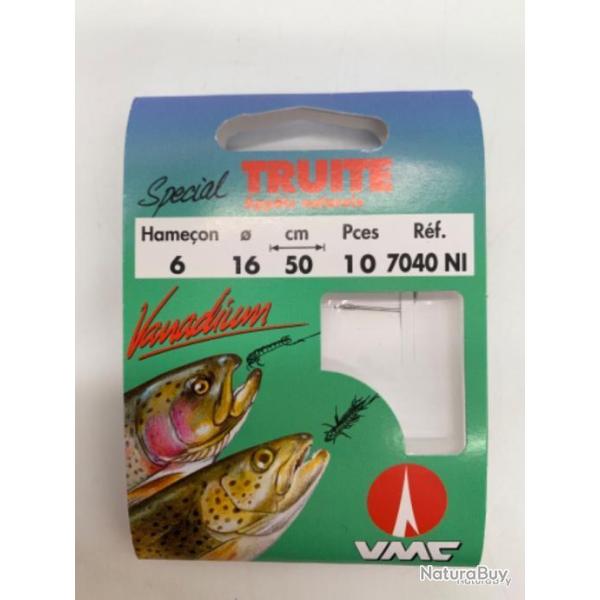 Hame�ons mont�s VMC sp�cial truite app�ts naturels n6 0,16mm