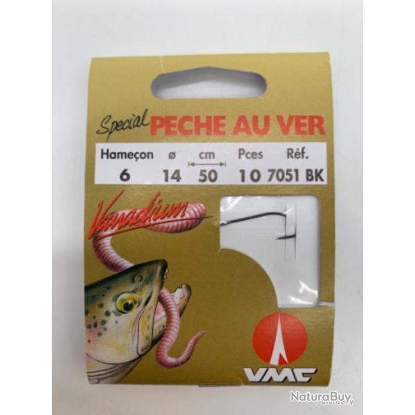 Hame�ons mont�s VMC sp�cial truite au ver naturels n6 0,14mm