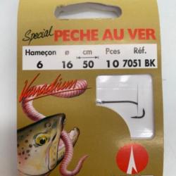 Hameçons montés VMC spécial truite au ver naturels n6 0,16mm