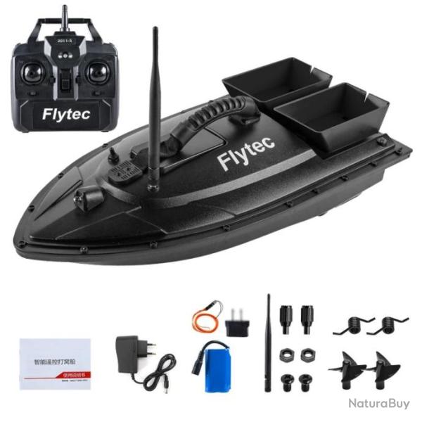 Bateau d'app�ts de p�che t�l�command� avec lumi�re LED, d�tecteur de poisson � moteur, Amorceur Eau