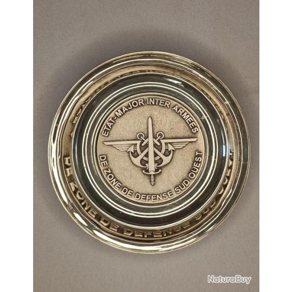 Coupelle en m�tal argent� de l'�tat major des arm�es Bordeaux