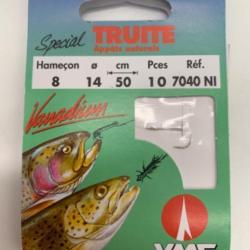 Hame&ccedil;ons mont&eacute;s VMC sp&eacute;cial truite app&acirc;ts naturels n8
