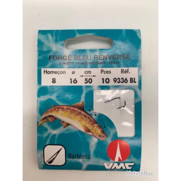 Hame�ons mont�s VMC sp�cial truite n8 0,16mm sans ardillon