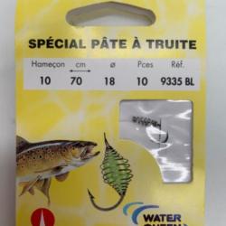 Hame&ccedil;ons mont&eacute;s VMC sp&eacute;cial p&acirc;te &agrave; truite n10 0,18mm