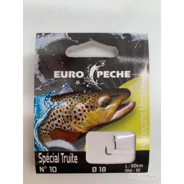 Hame�ons mont�s europ�che sp�cial truite n10 0,18mm