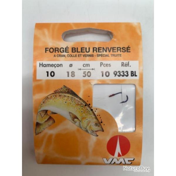 Hame�ons mont�s VMC sp�cial truite coll� vernis n10 0,18mm