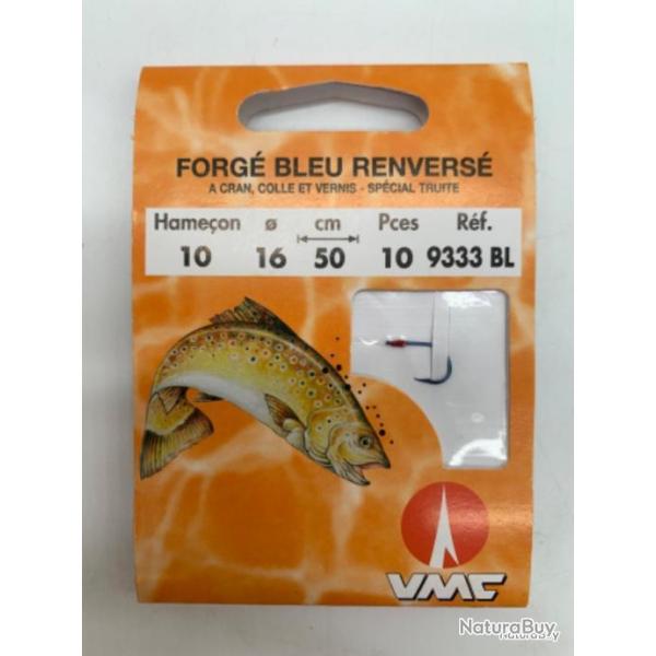 Hame�ons mont�s VMC sp�cial truite coll� vernis n10 0,16mm