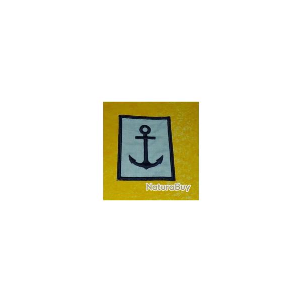 TISSU PATCH : ANCRE DE LA MARINE NATIONALE��, TISSU A COUDRE ,�DIMENSION��9�CM X 7 CM� , BON ETAT VO