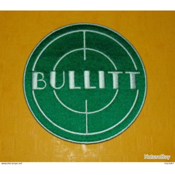 TISSU PATCH : BULLIT FORD MUSTANG FILM AVEC STEVE MCQUEEN  , DIAMETRE 9 CM , BON ETAT VOIR PHOTO . P