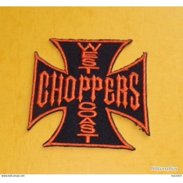 TISSU PATCH : CHOPPERS WEST COAST , DIAMETRE 7,5 CM , BON ETAT VOIR PHOTO . POUR TOUT RENSEIGNEMENT