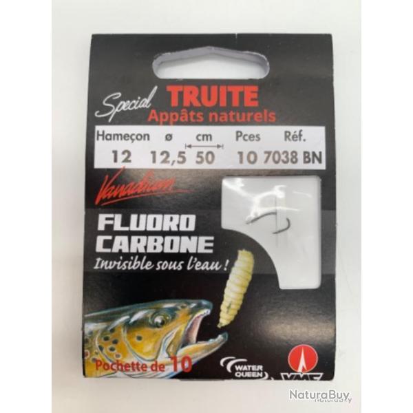 Hame�ons mont�s VMC sp�cial truite app�ts naturels n12 0,125mm