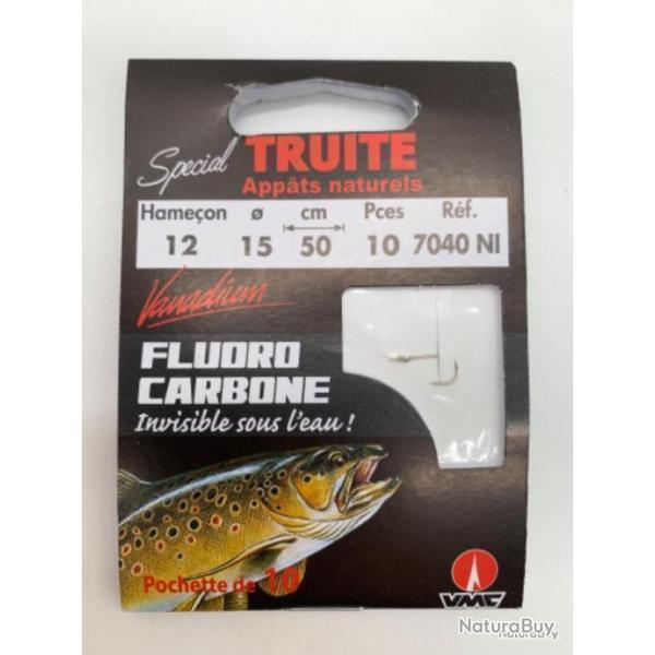 Hame�ons mont�s VMC sp�cial truite app�ts naturels n12 0,15mm