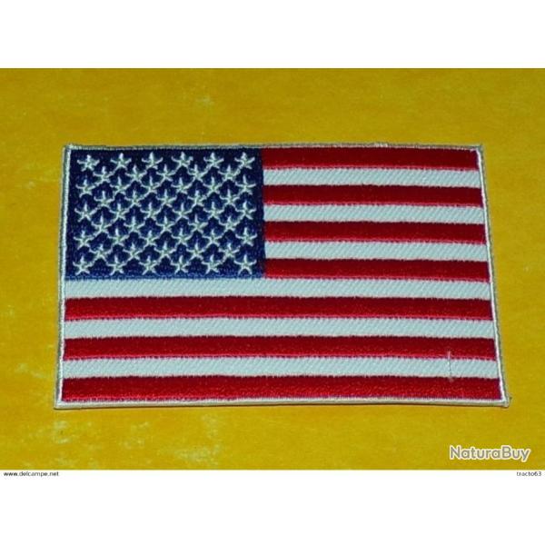 TISSU PATCH : DRAPEAU DES ETATS UNIS D'AMERIQUE��, DIMENSION� 8 CM X��5,5�CM , BON ETAT VOIR PHOTOS