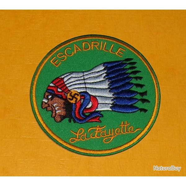 TISSU PATCH : ESCADRILLE LAFAYETTE� , DIAMETRE 9�CM , BON ETAT VOIR PHOTOS . POUR TOUT RENSEIGNEMENT